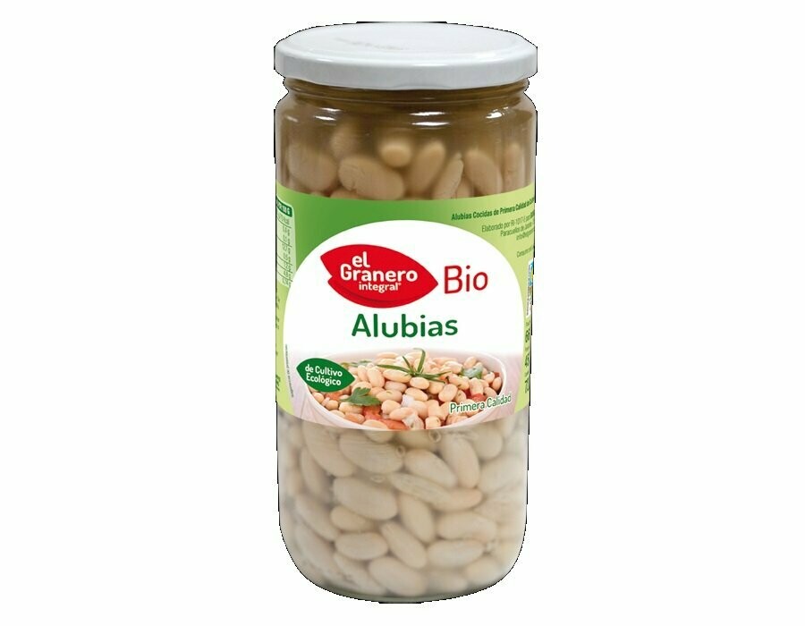 Alubias Blancas Cocidas Bio, 660 g El Granero Integral