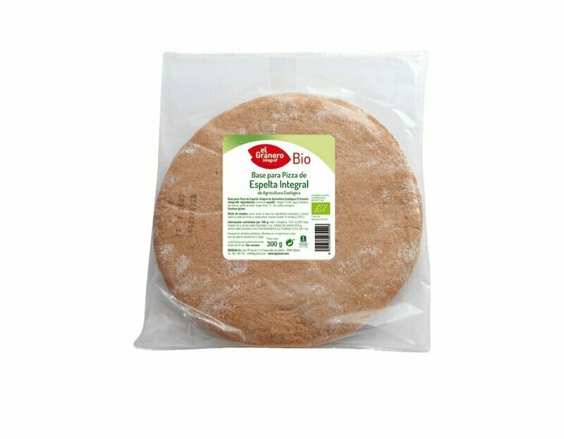 Bases de Trigo Espelta Integral para Pizza Bio, 2 Und. 300 g El Granero Integral