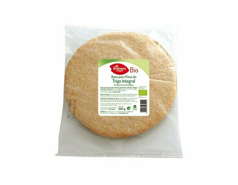 Bases de Trigo Integral para Pizza Bio, 2 Und. 300 g El Granero Integral