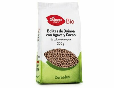 Bolitas de Quinoa con Agave y Cacao Bio, 300 g El Granero Integral Bolitas de Quinoa con Agave y Cacao Bio, 300 g El Granero Integral