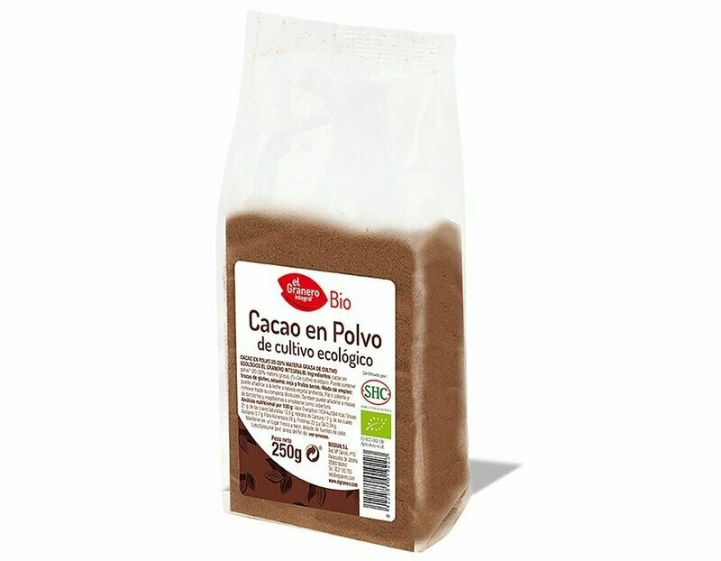 Cacao en Polvo 20-22% Materia Grasa Bio, 250 g El Granero Integral