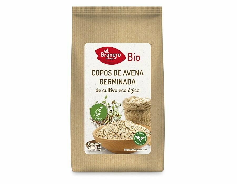 Copos de Avena Germinada Bio, 400 g El Granero Integral