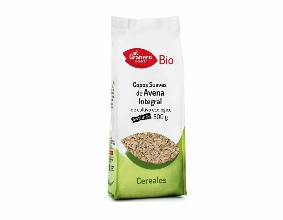 Copos Suaves de Avena Integral Bio, 500g El Granero Integral