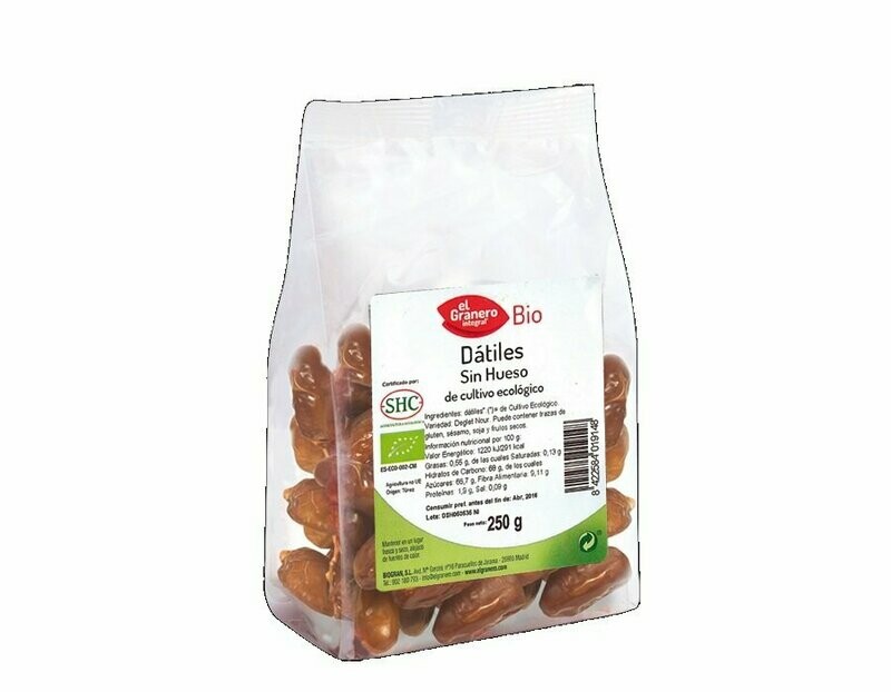 Dátiles sin Hueso Bio, 250 g El Granero Integral