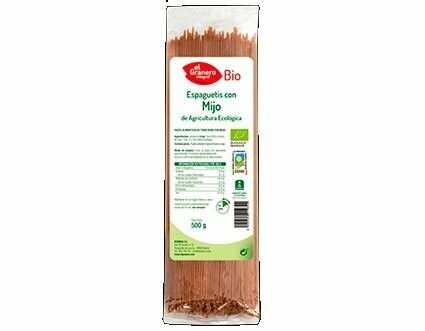 Espaguetis con Mijo Bio, 500g El Granero Integral