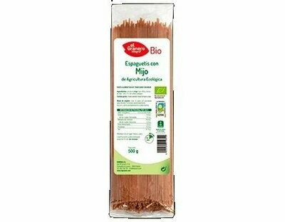 Espaguetis con Mijo Bio, 500g El Granero Integral Espaguetis con Mijo Bio, 500g El Granero Integral