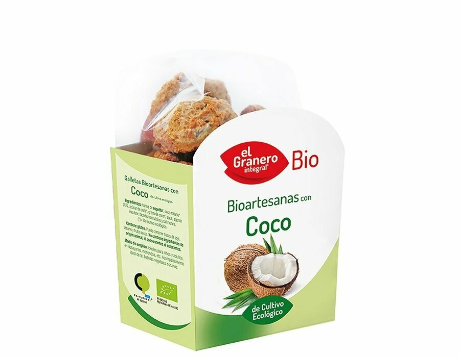 Galletas Artesanas con Coco Bio, 220 g El Granero Integral