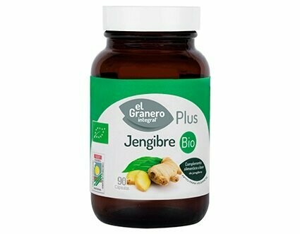 Jengibre Bio, 90 Cápsulas 500 mg El Granero Integral Plus