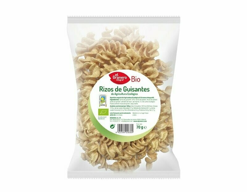 Rizos de Guisantes Bio, 70 g El Granero Integral