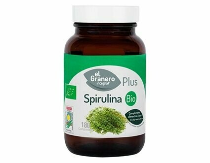 Spirulina Bio, 180 comprimidos 500 mg El Granero Integral Plus