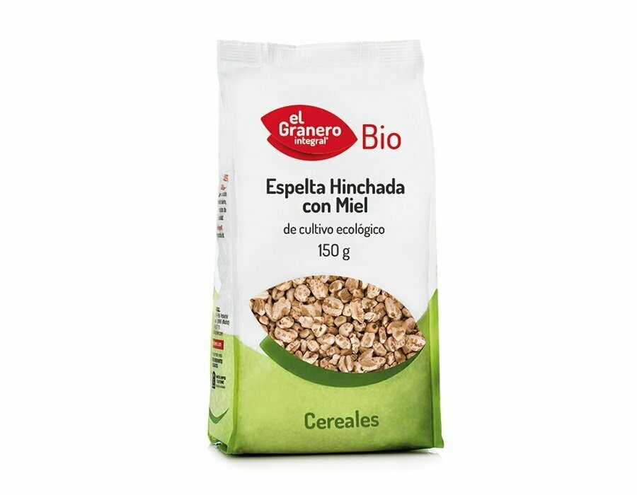 Trigo Espelta Hinchado con Miel Bio, 150 g El Granero Integral