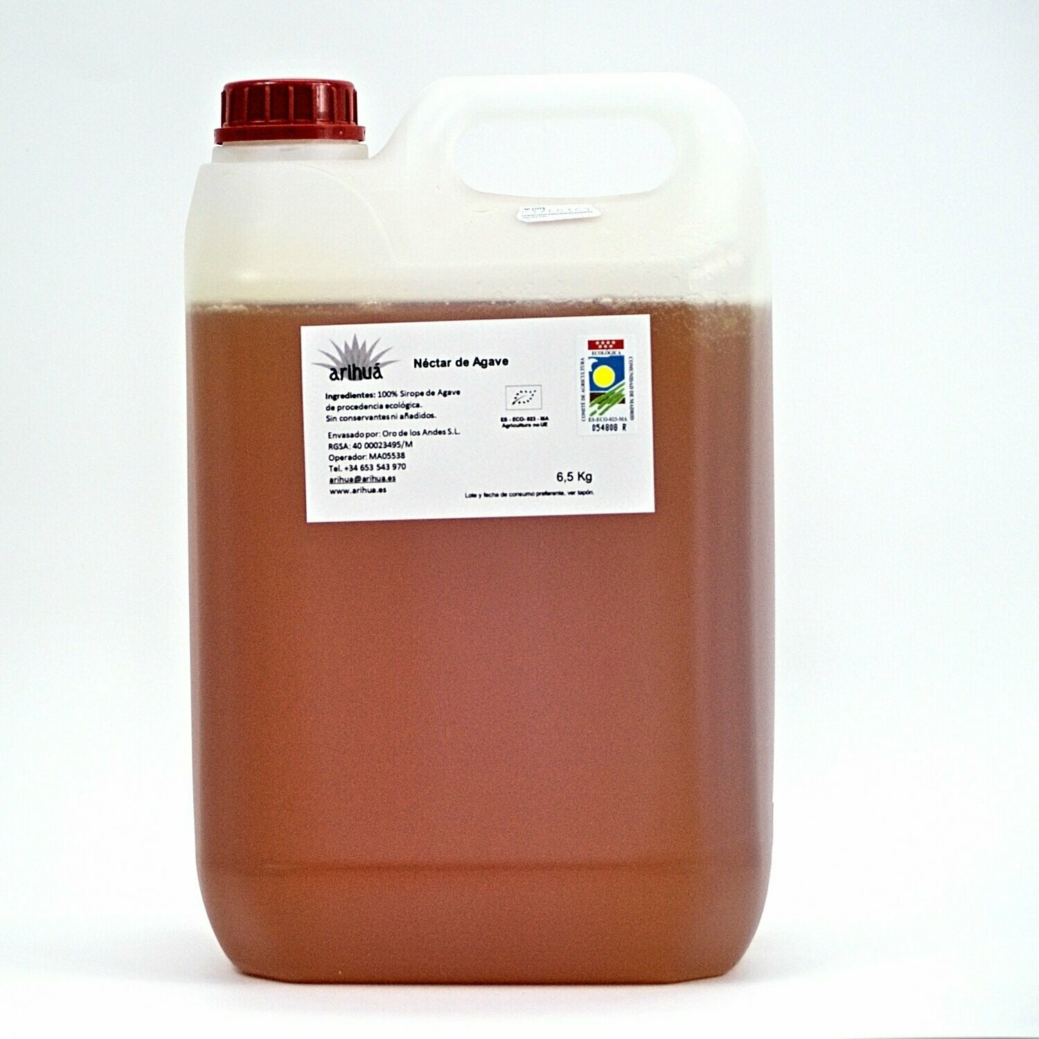 Néctar de Agave Azul Ecológico 6,5 kg. El Oro de los Andes