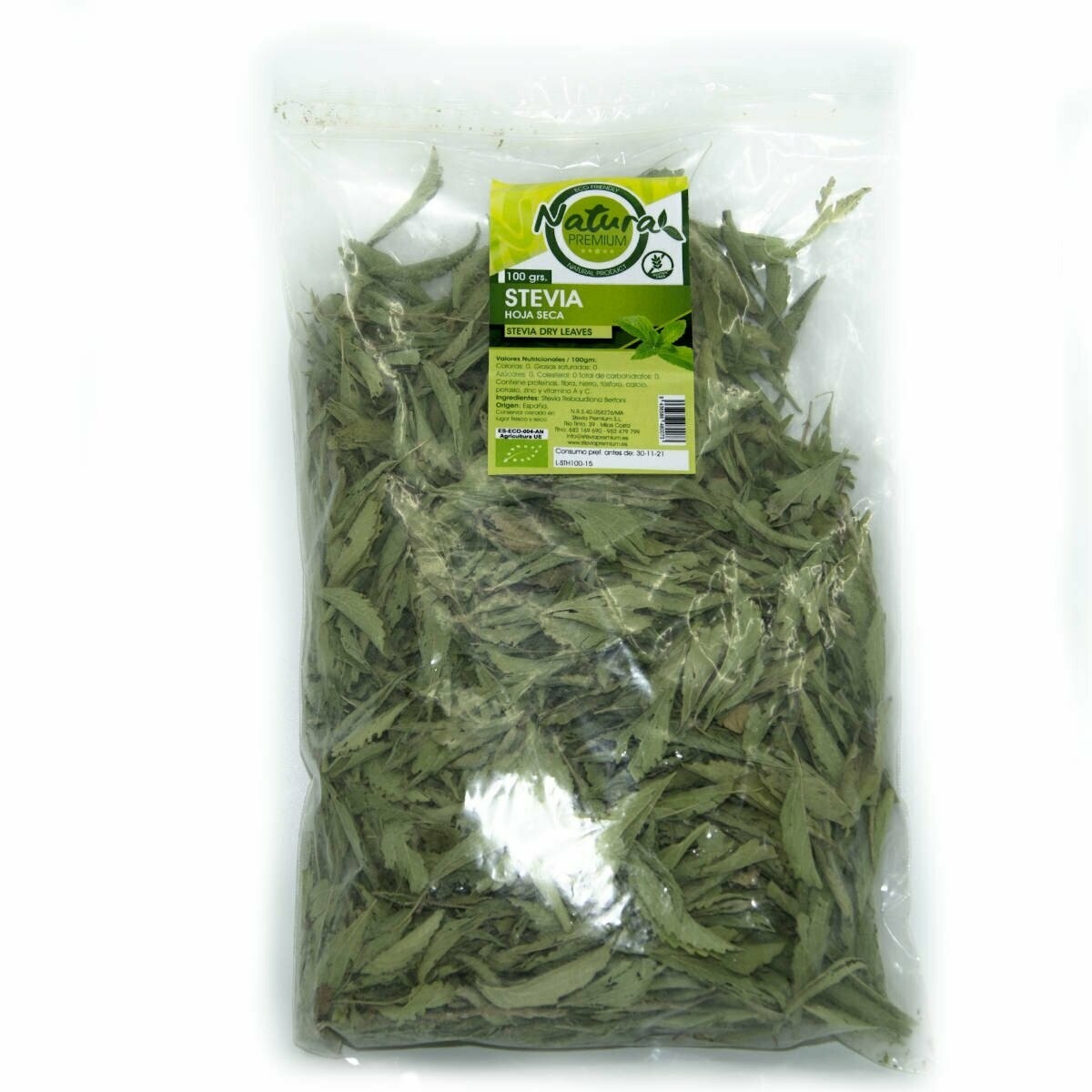 Hoja de Stevia Ecológica 100g El Oro de los Andes