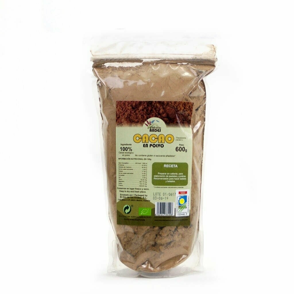 Cacao en Polvo Criollo Bio 600 gramos El Oro de los Andes