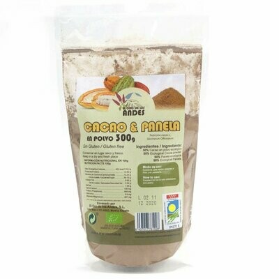 Cacao y Panela en polvo Bio 300 gr El Oro de los Andes Cacao y Panela en polvo Bio 300 gr El Oro de los Andes