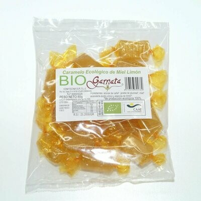 Caramelos Artesanos Garnata de Miel Limón Bio 80 gr. El Oro de los Andes Caramelos Artesanos Garnata de Miel Limón Bio 80 gr. El Oro de los Andes