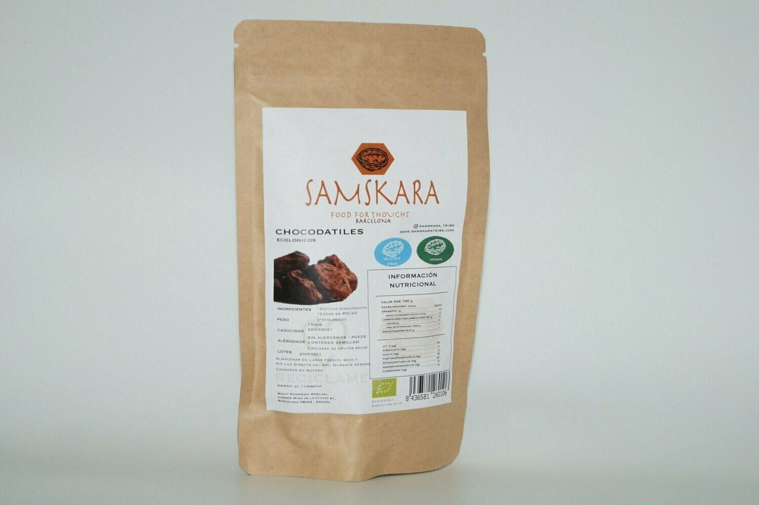 Chocodátiles deshuesado Bio 150 gr Oro de los Andes