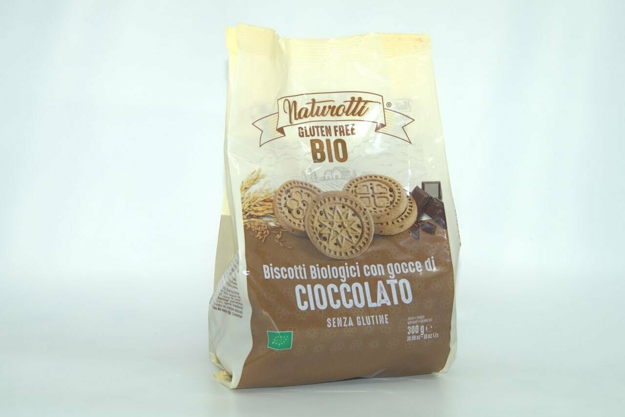 Galletas con Gotas de Chocolate–biscotti– Sin Gluten Bio 300 gr.  El Oro de los Andes