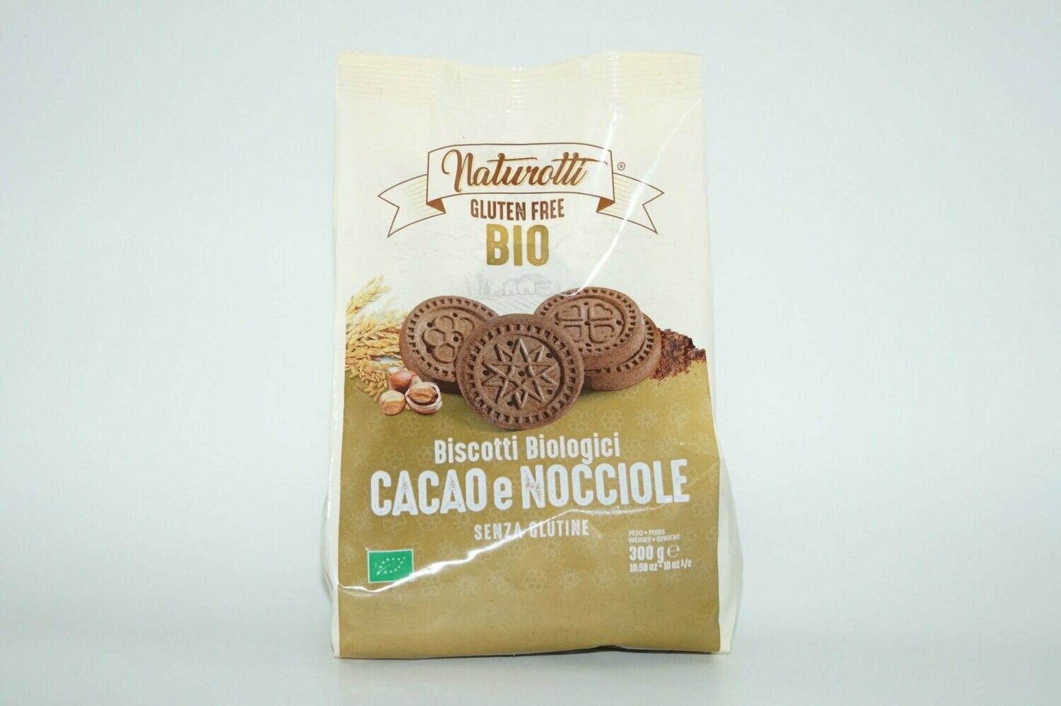 Galletas con Cacao y Avellana-biscotti- Sin Gluten Bio 300 gr.  El Oro de los Andes