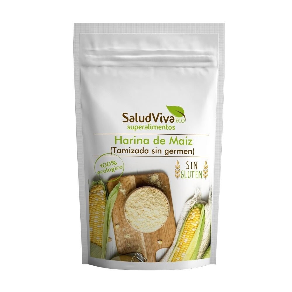 Harina de Maíz Tamizada sin germen y Sin Gluten ECO 500 gr SaludViva