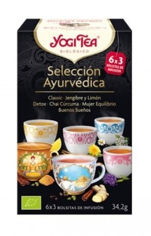 Selección Ayurvédica Bio 6x3 bolsitas de infusión de cada de YOGI TEA®