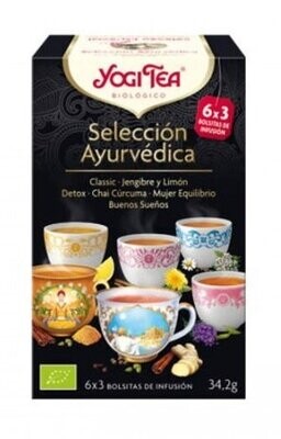 Selección Ayurvédica Bio 6x3 bolsitas de infusión de cada de YOGI TEA®