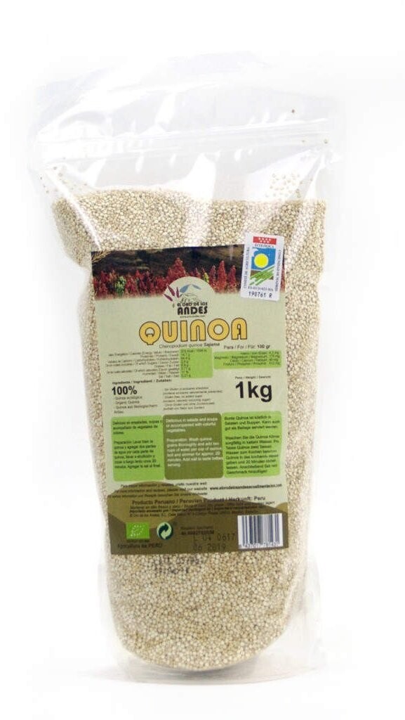 Quinoa blanca Ecológica 1 Kg El Oro de los Andes