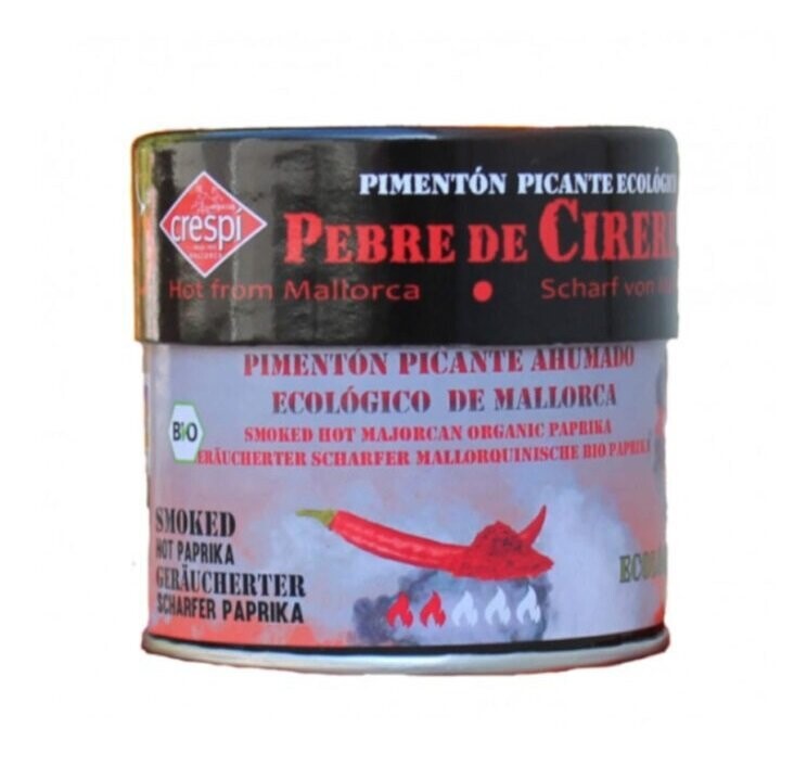 Pimentón (Crespi) Ecológico, Salero Pimentón ahumado Picante, 30 gramos El Oro de los Andes