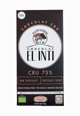 Chocolate crudo 75% en tabletas Bio de 100 gr. El Oro de los Andes Chocolate crudo 75% en tabletas Bio de 100 gr. El Oro de los Andes