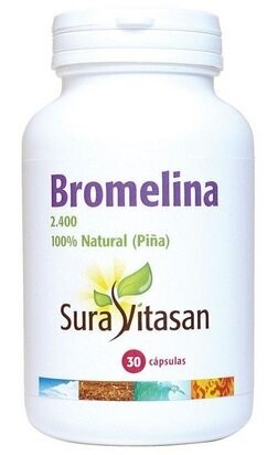 Bromelina 2.400, 30 Cápsulas Vegetales Sura Vitasan
