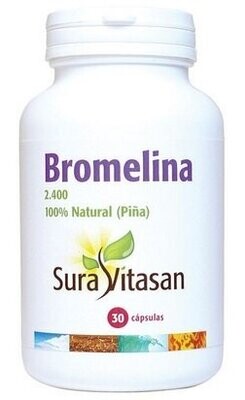 Bromelina 2.400, 30 Cápsulas Vegetales Sura Vitasan Bromelina 2.400, 30 Cápsulas Vegetales Sura Vitasan