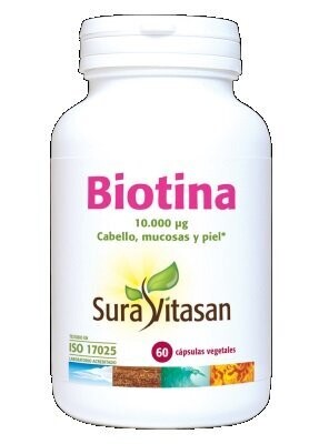 Biotina 60 Cápsulas Vegetales Sura Vitasan