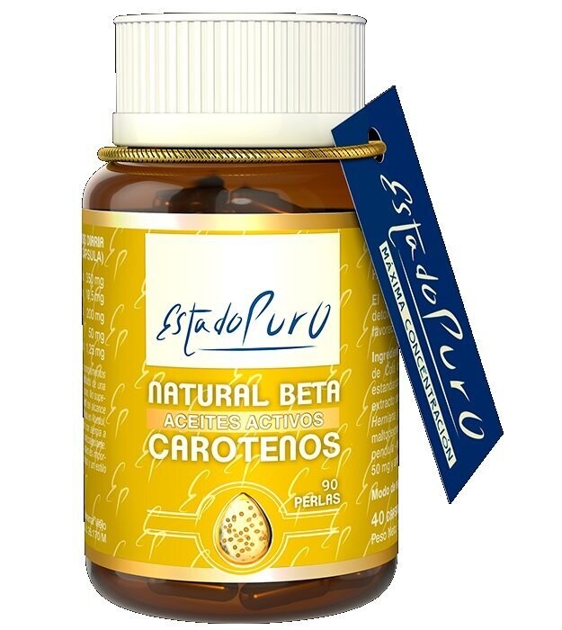 Natural Beta Carotenos 90 Perlas Estado Puro de Tongil