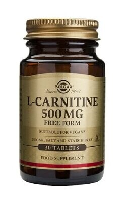 L-Carnitina 500 mg - 30 Comprimidos Solgar® L-Carnitina 500 mg - 30 Comprimidos Solgar®