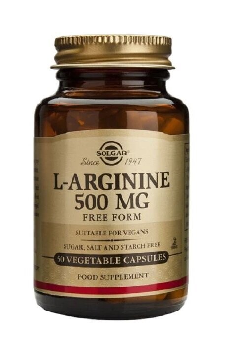 L-Arginina 500 mg - 50 Cápsulas vegetales Solgar®