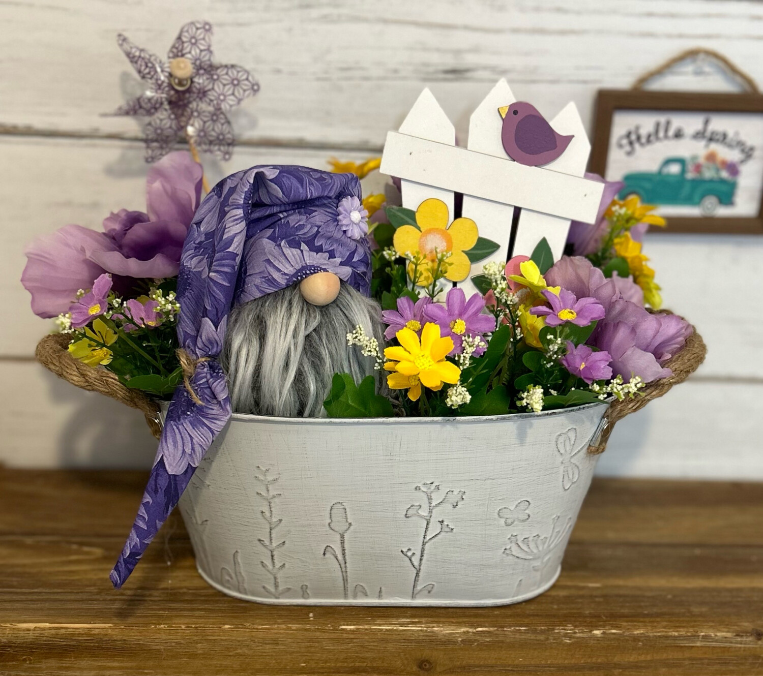 Purple Gnome Flower Garden