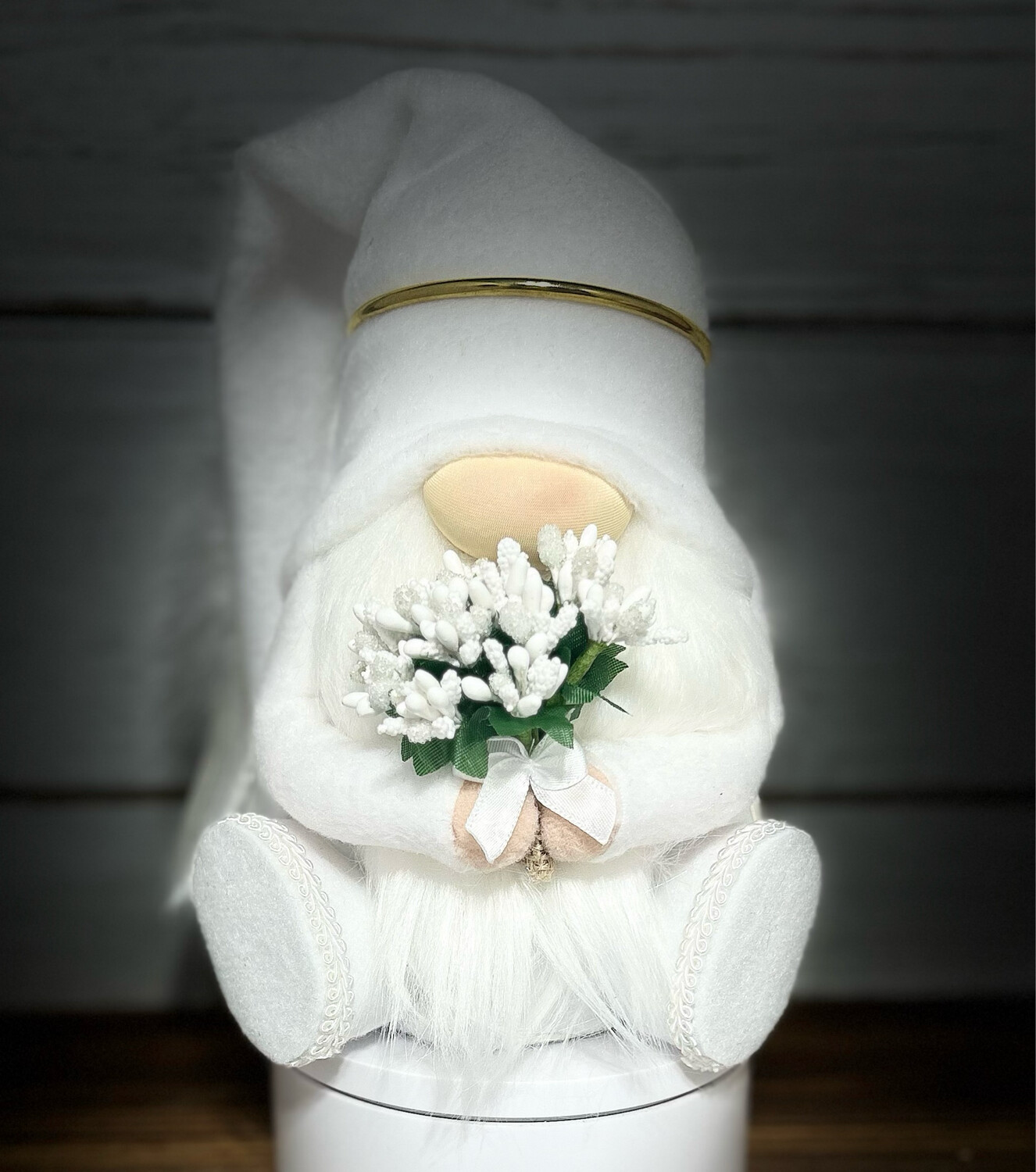Angel Gnome - White