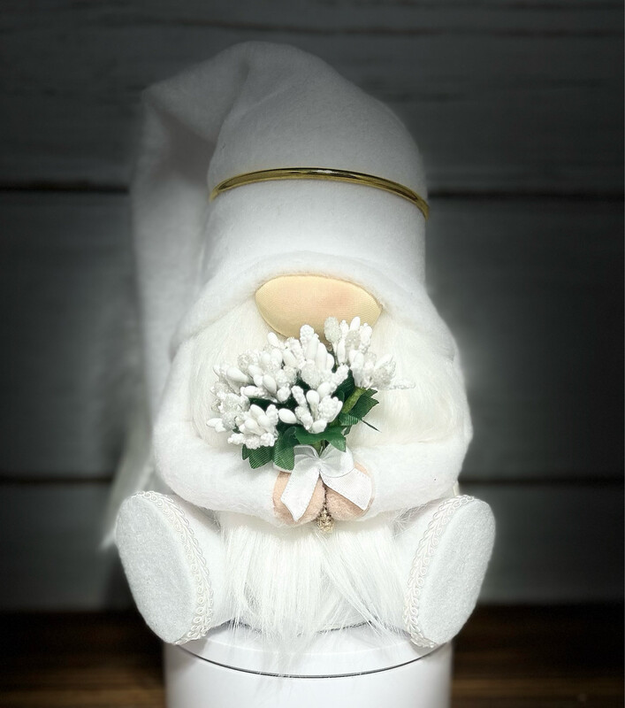 Angel Gnome - White