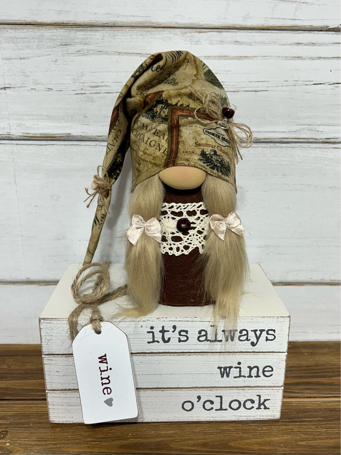 Wine lover gnome 6.5”