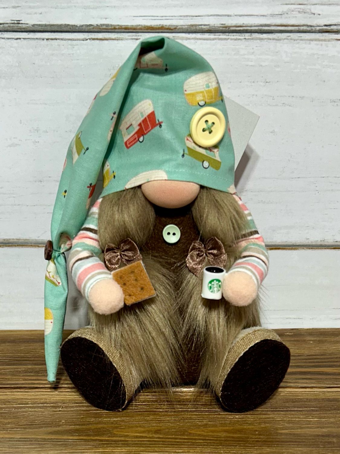 Camping gnome-girl