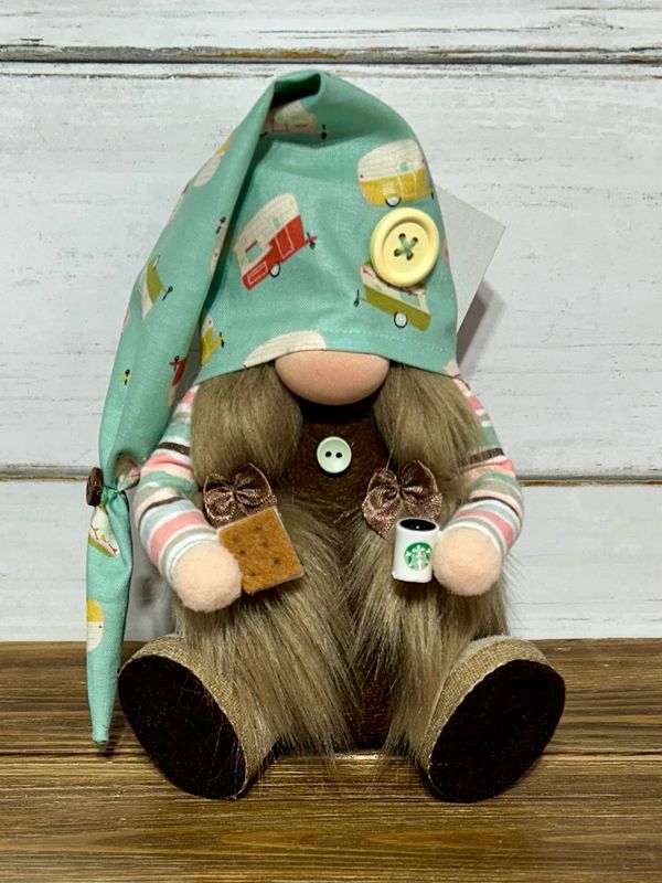 Camping gnome-girl