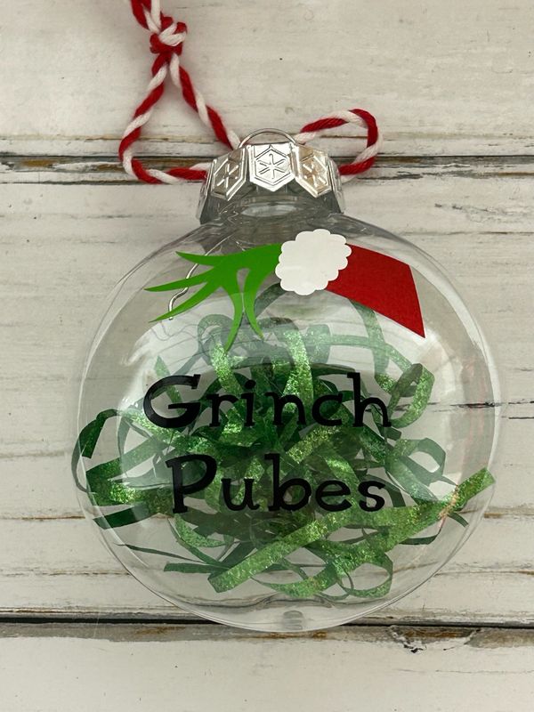 Grinch pubes ornament 