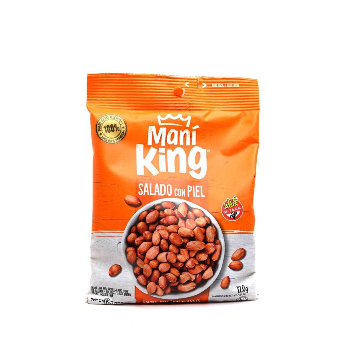 Mani king frito c/piel x120grs