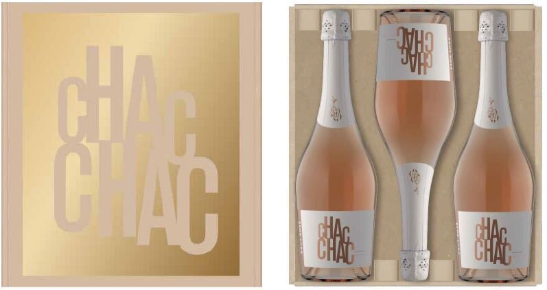 Estuche chac chac espumante brut rose 3x750cc