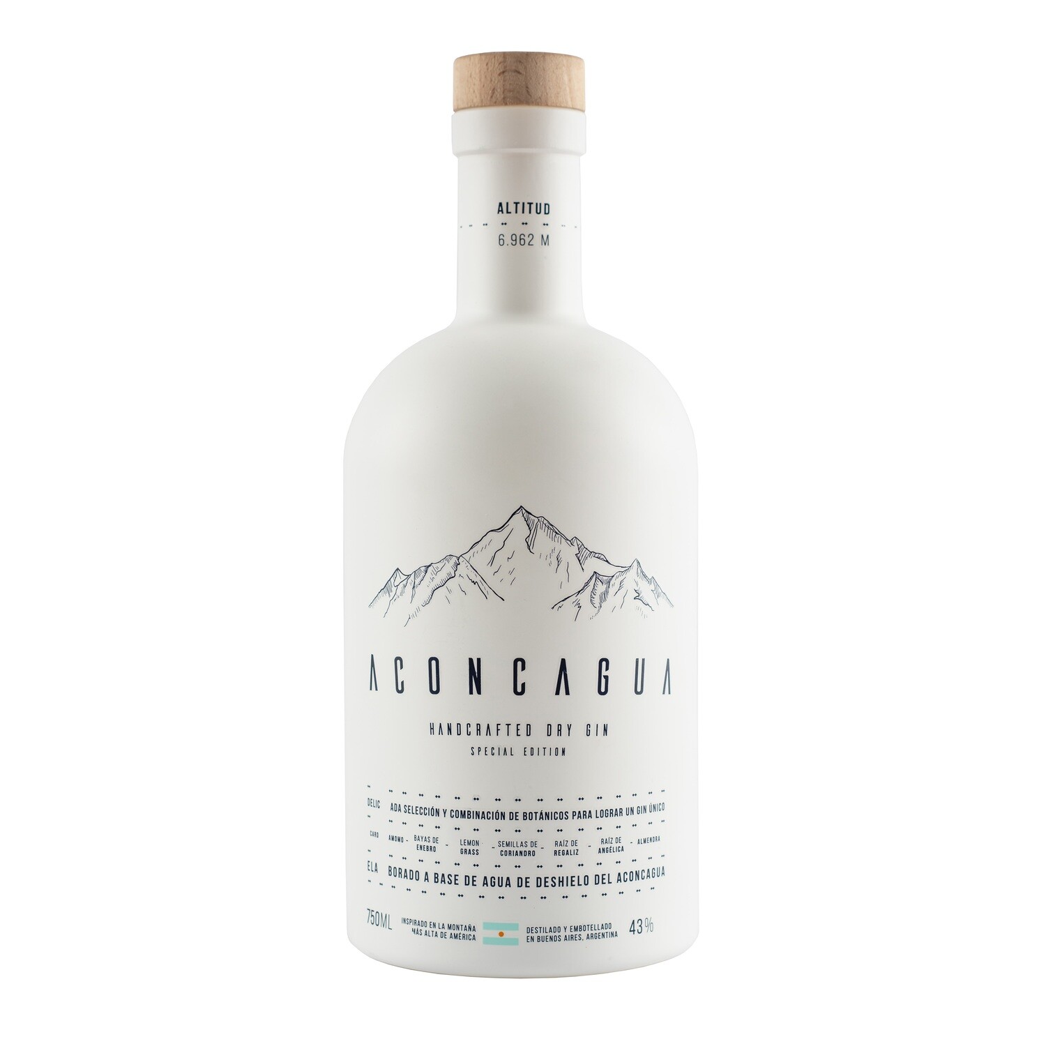 Gin Aconcagua Botella Blanca x750cc