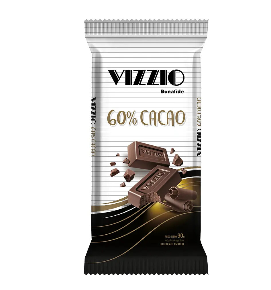 Vizzio Chocolate con 60% Cacao x90gr
