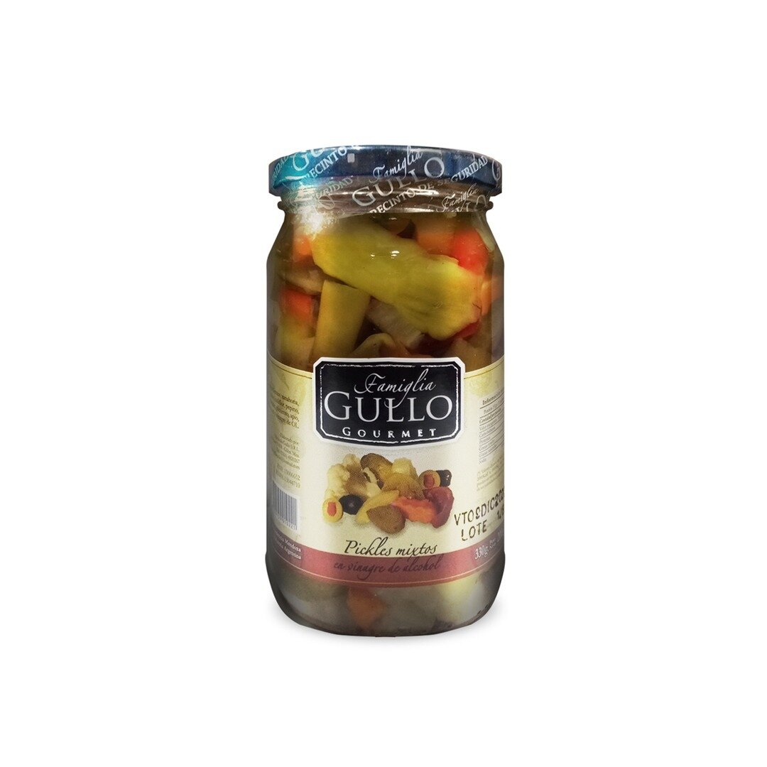Pickles en vinagre mixtos gullo x330gr