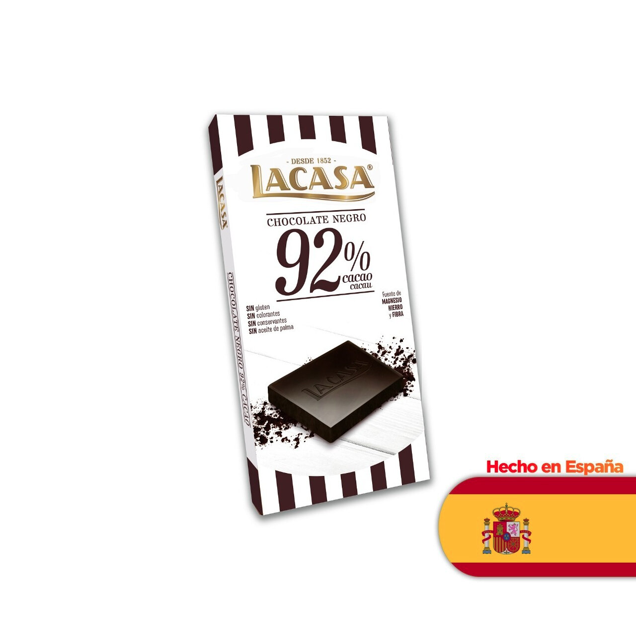 Lacasa tableta choc. 92% cacao x100gr