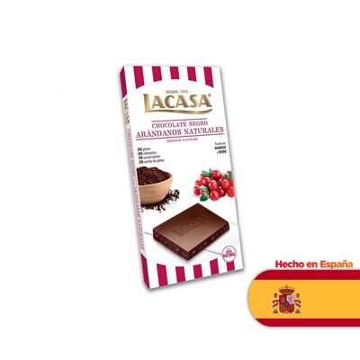 Lacasa tableta choc. negro c/arandanos x100gr