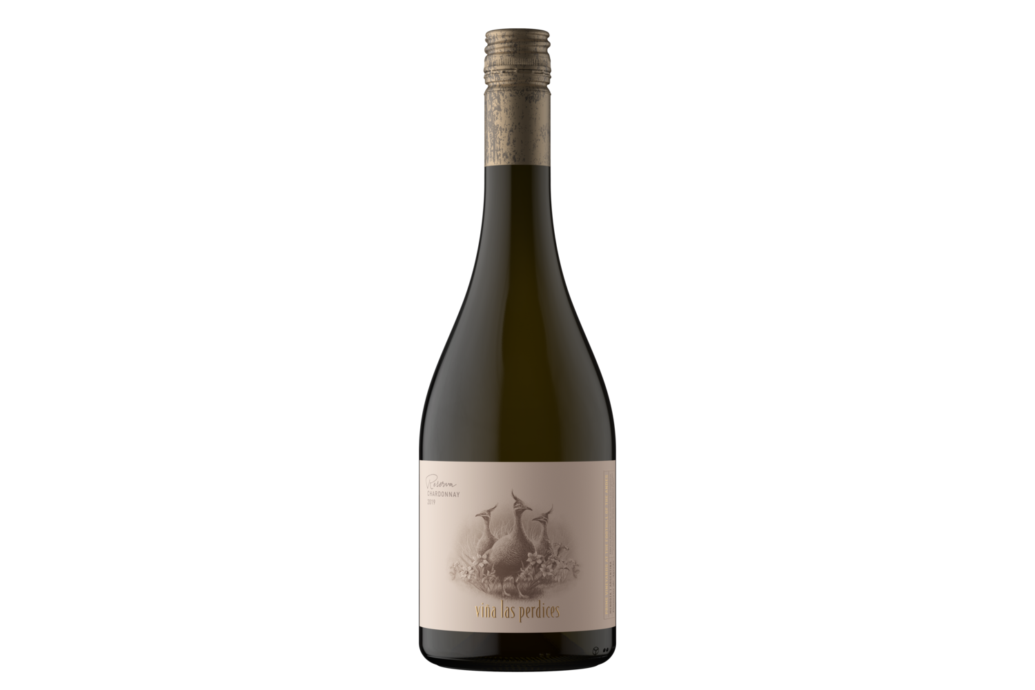 Vino Blanco Las perdices reserva chardonnay x750cc